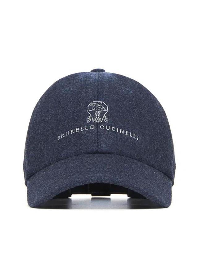 Logo Embroidered Baseball Cap In Blue Product Image