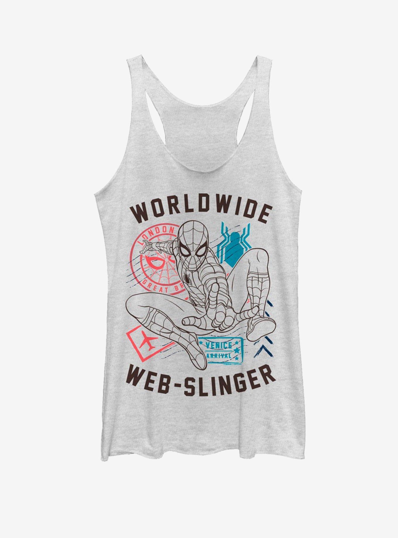 Marvel Spider-Man Far From Home World Wide Web Slinger Vintage Girls Tank Product Image