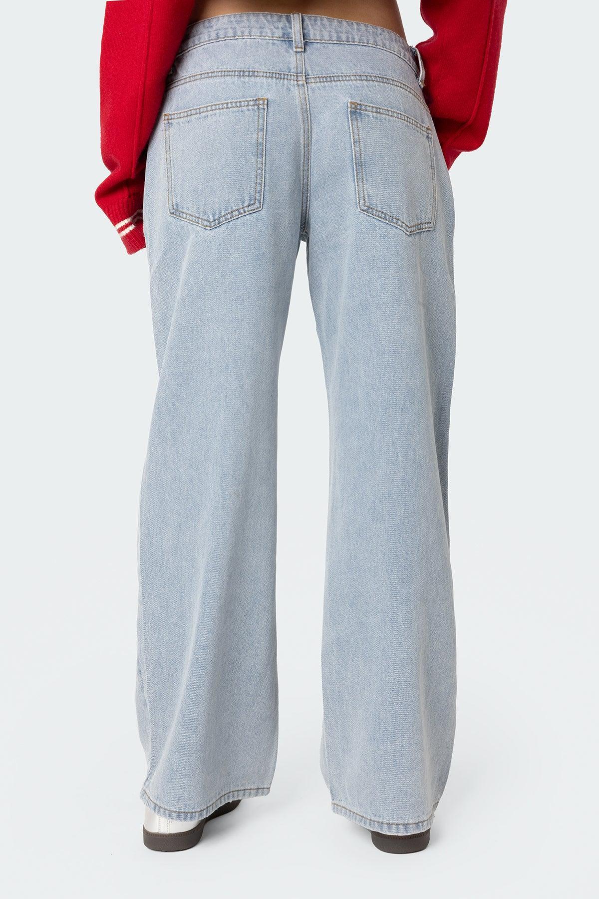 Petite Raelynn Washed Low Rise Jeans Product Image