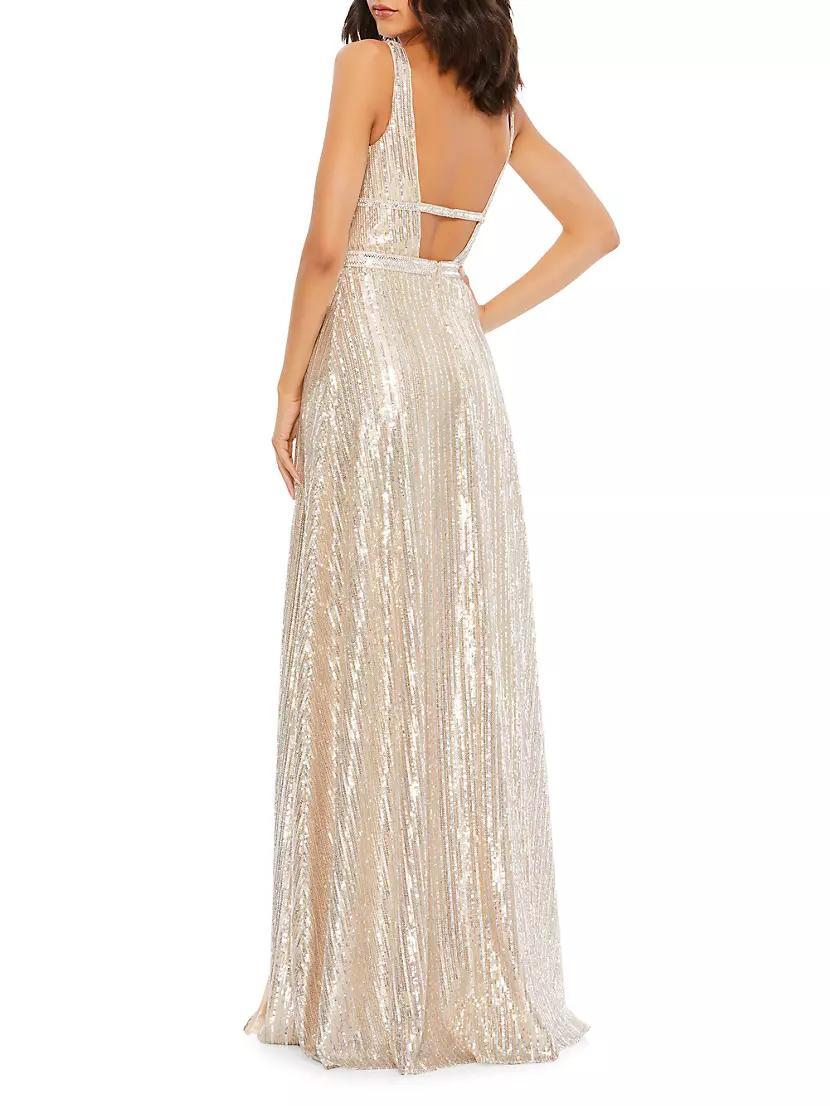 Sequin V-Neck Gown Product Image