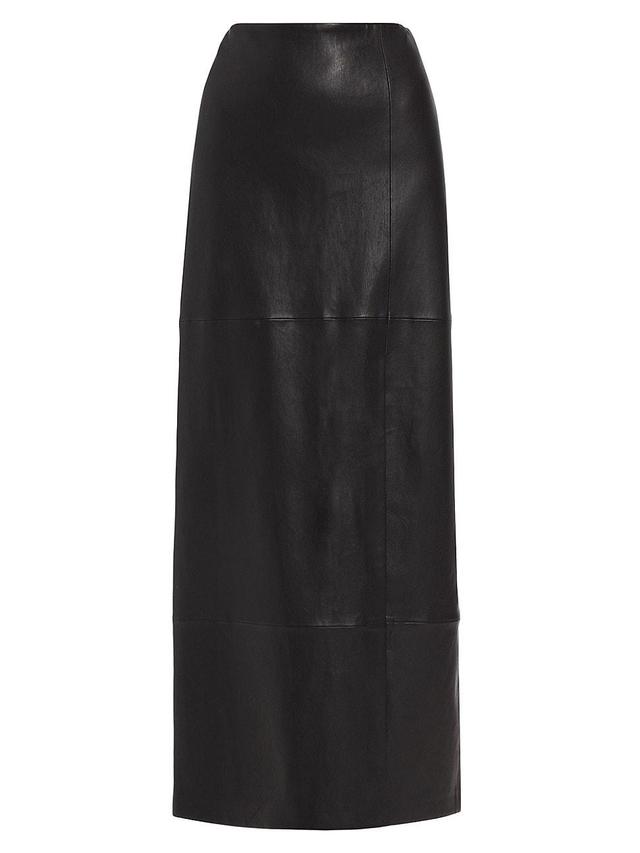 Womens Ilana Leather Maxi Skirt Product Image