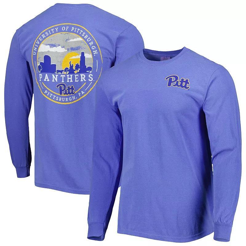 Mens Royal Pitt Panthers Circle Campus Scene Long Sleeve T-Shirt Product Image