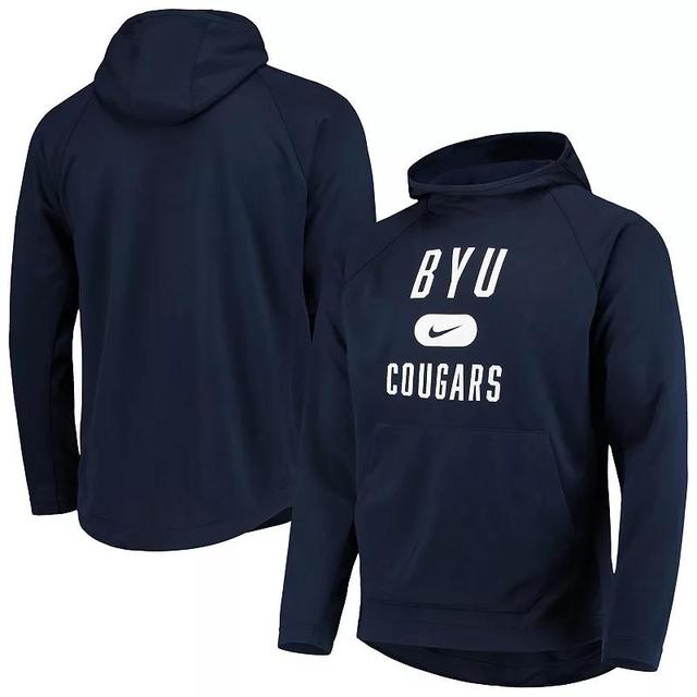 Mens Nike BYU Cougars Spotlight Performance Raglan Pullover Hoodie Blue Product Image