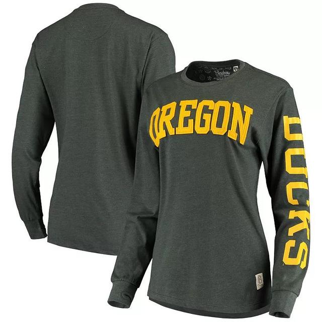 Women's Green Oregon Ducks Two-Hit Canyon Long Sleeve T-shirt Product Image