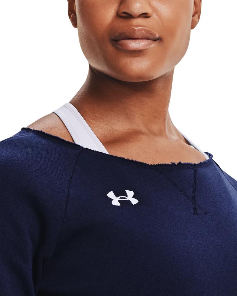 Women's UA Hustle Fleece Crew Product Image