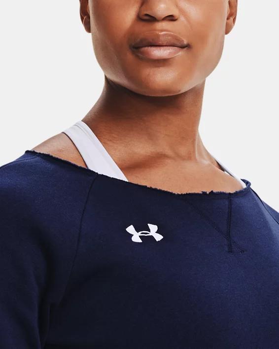 Women's UA Hustle Fleece Crew Product Image