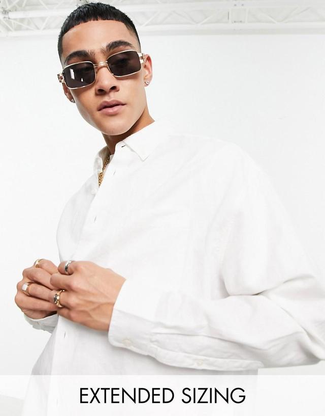 ASOS DESIGN 90s oversized linen shirt Product Image