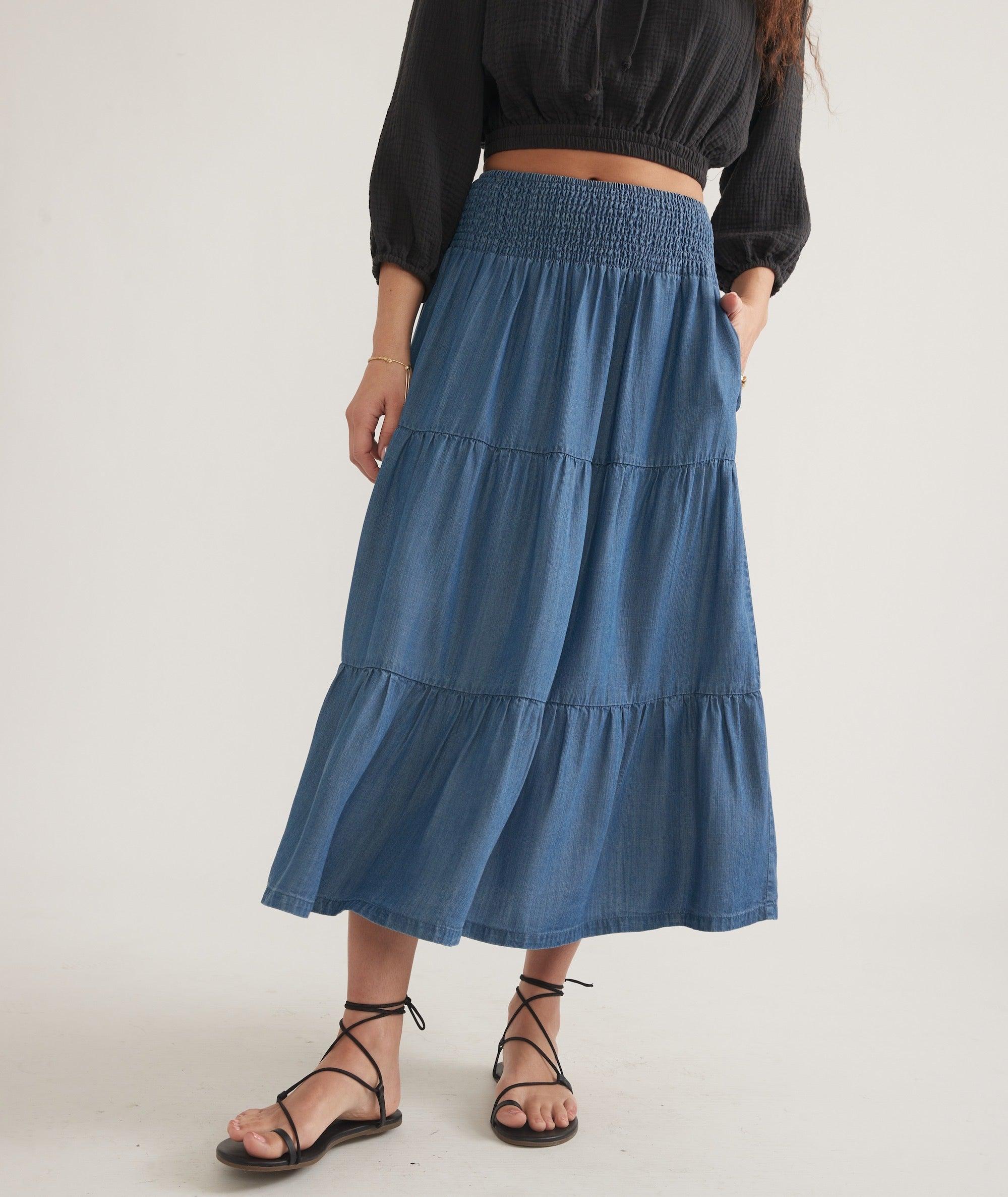 Corinne Chambray Maxi Skirt Product Image