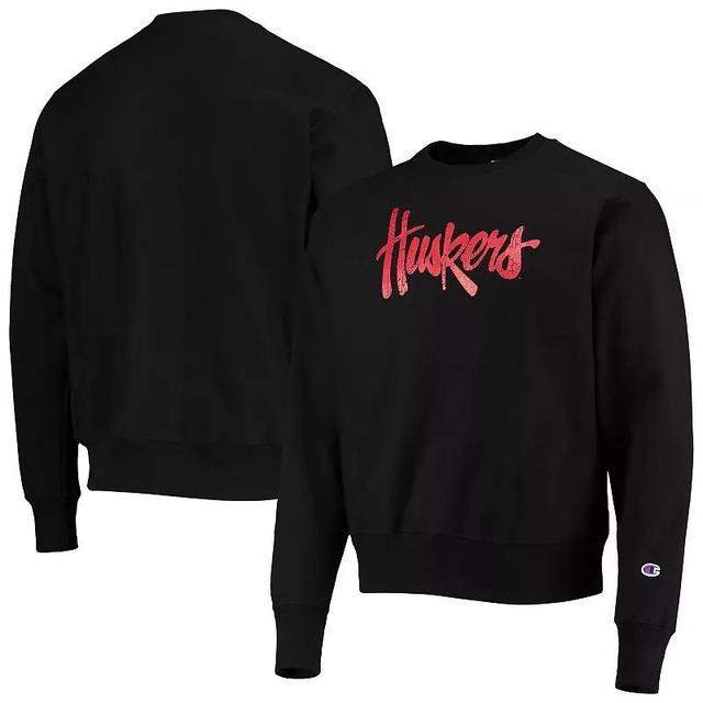 Mens Champion Nebraska Huskers Vault Logo Reverse Weave Pullover Sweatshirt Product Image