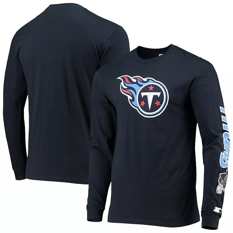 Mens Starter Tennessee Titans Halftime Long Sleeve T-Shirt Blue Product Image