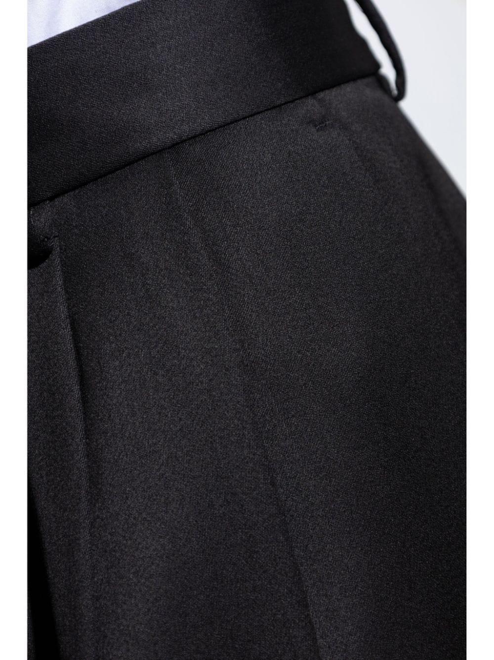 Straight Leg Pleated Trousers In Black Product Image