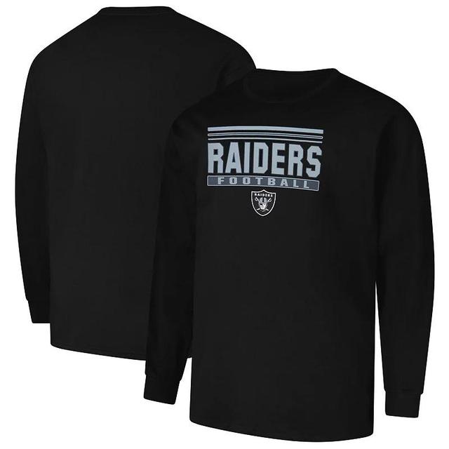 Mens Profile Black Las Vegas Raiders Big & Tall Pop Long Sleeve T-Shirt Product Image