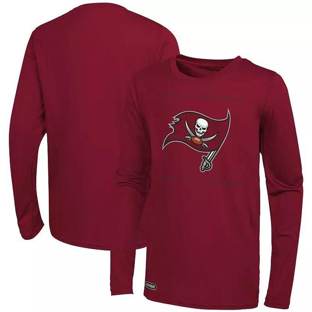 Mens Red Tampa Bay Buccaneers Side Drill Long Sleeve T-Shirt Product Image