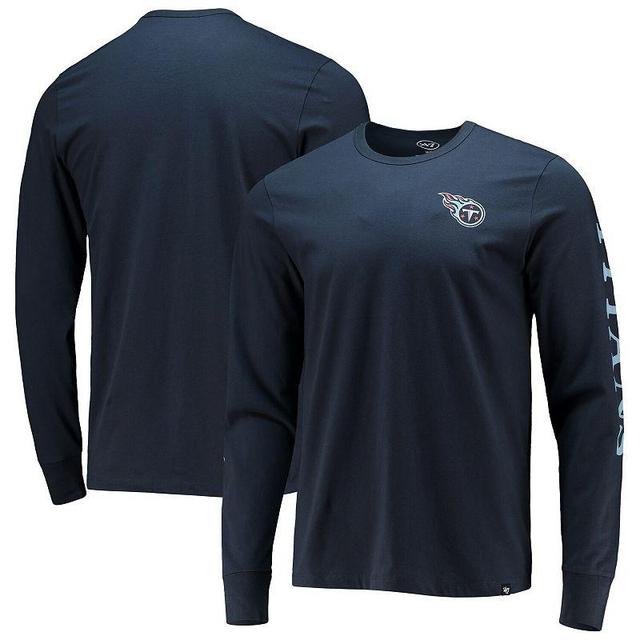 Mens 47 Brand Navy Tennessee Titans Franklin Long Sleeve T-shirt Product Image