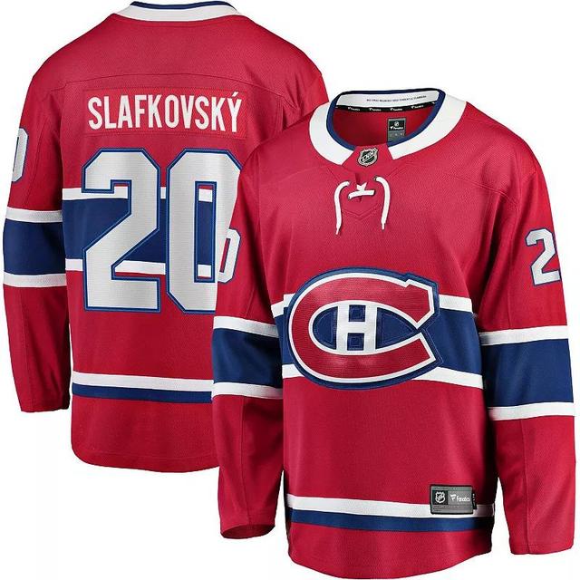 Mens Fanatics Juraj Slafkovsky Red Montreal Canadiens Home Premier Breakaway Player Jersey Product Image