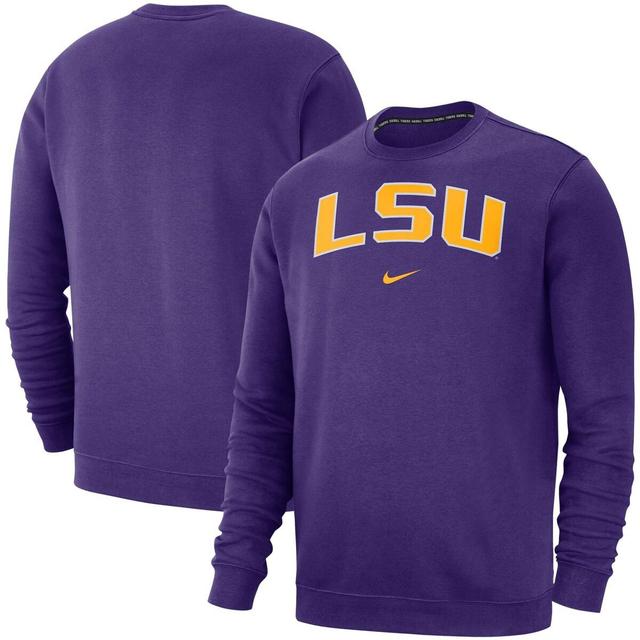 Nike Mens Purple Lsu Tigers Club Fleece Sweatshirt Product Image