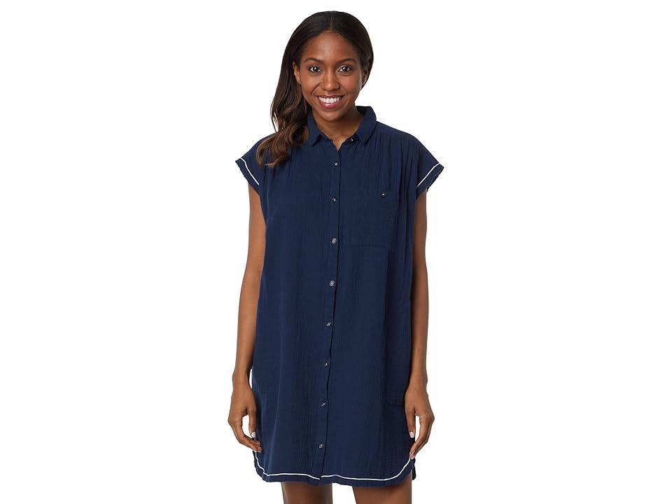 Lilla P Short Sleeve Button-Down Dress Women's Clothing Product Image