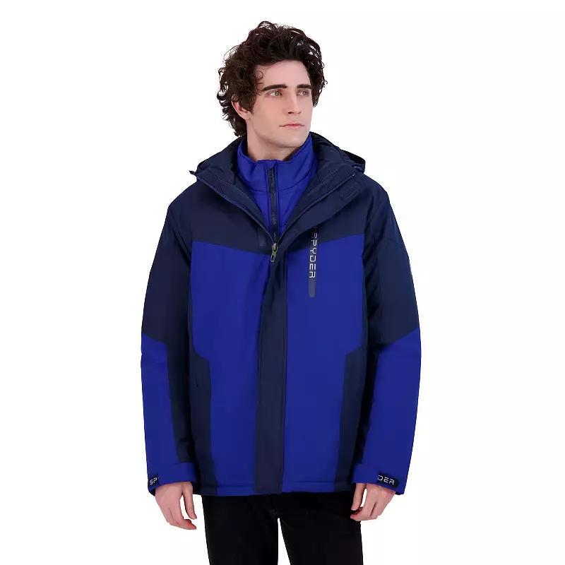 Mens Spyder Snow System Jacket True Blue Product Image