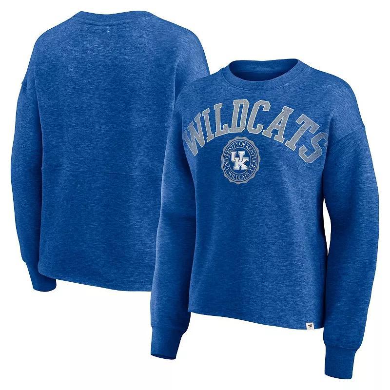 Womens Fanatics Heather Royal Kentucky Wildcats Heritage Oversized Tradition Fleece Sweatshirt Product Image