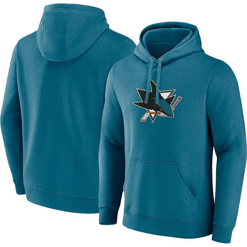 Mens Fanatics Branded Teal San Jose Sharks Primary Logo Pullover Hoodie Product Image