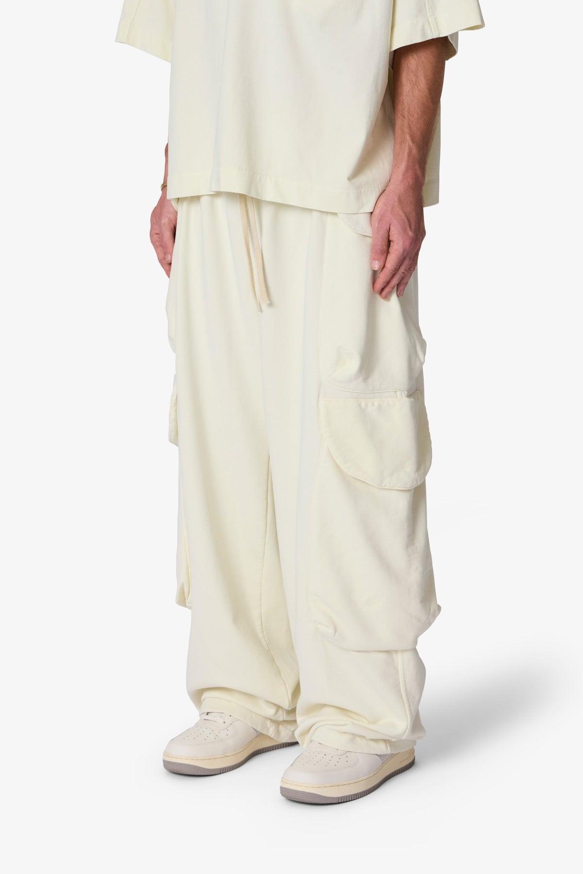 Side Cargo Pocket Sweatpants - Off White Product Image