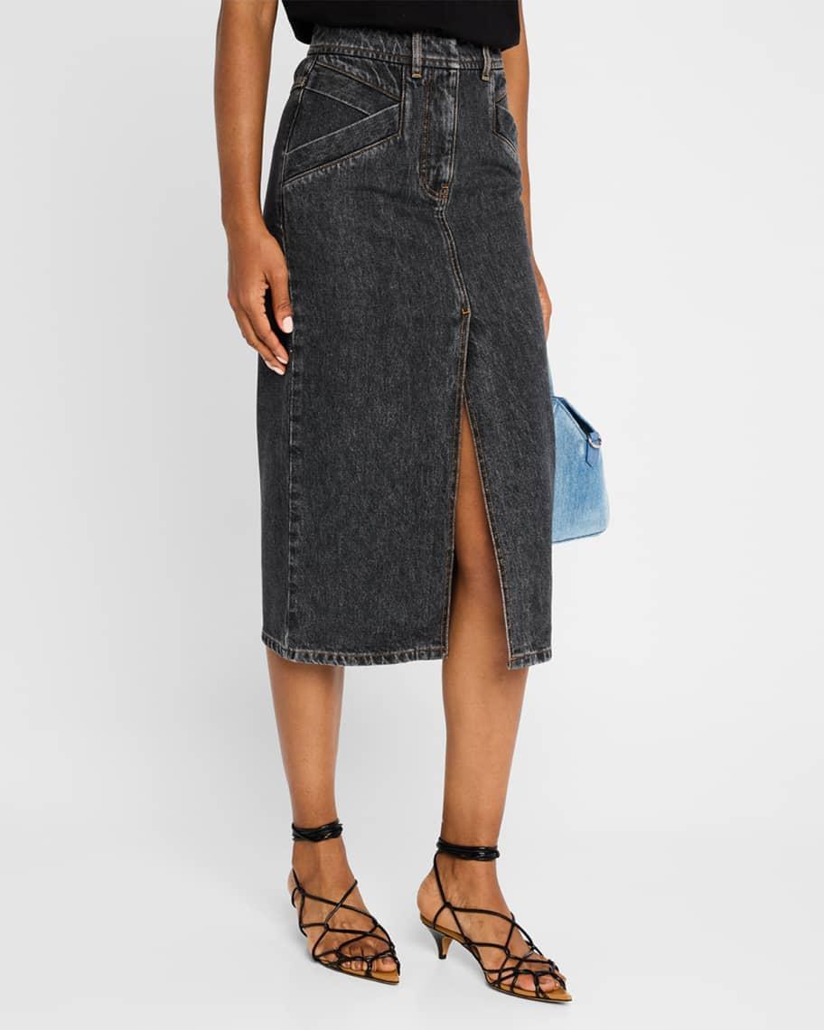 Clarysse Faded Denim Midi Dress Product Image