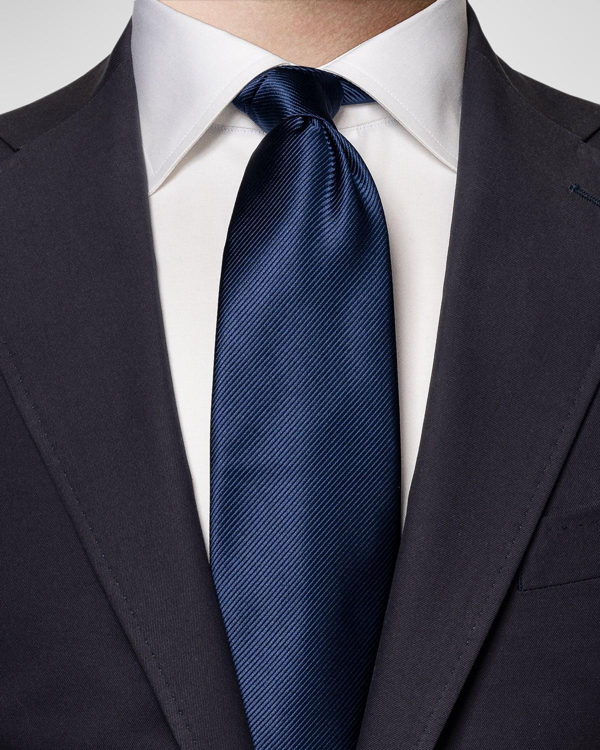 Mens Solid Silk Twill Tie Product Image