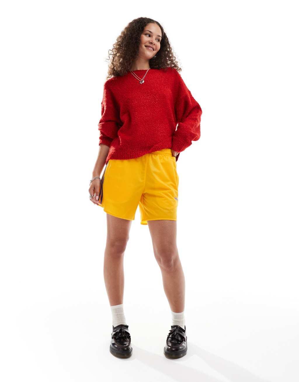 COLLUSION boucle oversized sweater in red Product Image