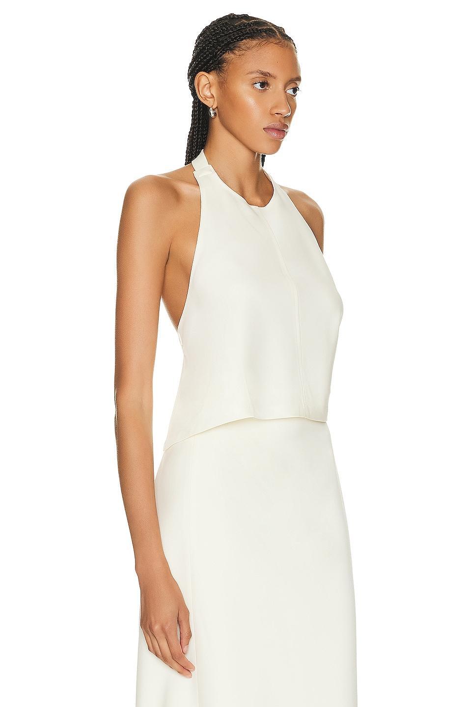 WARDROBE.NYC Halter Top in Off White - Cream. Size L (also in ). Product Image