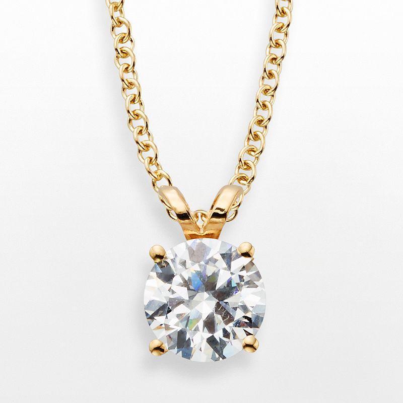 The Regal Collection 14k Gold 1-ct. T.W. IGL Certified Diamond Solitaire Pendant, Womens 14k Yellow Gold Product Image