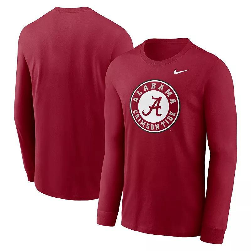 Mens Nike Crimson Alabama Crimson Tide Alternate Logo Long Sleeve T-Shirt Product Image