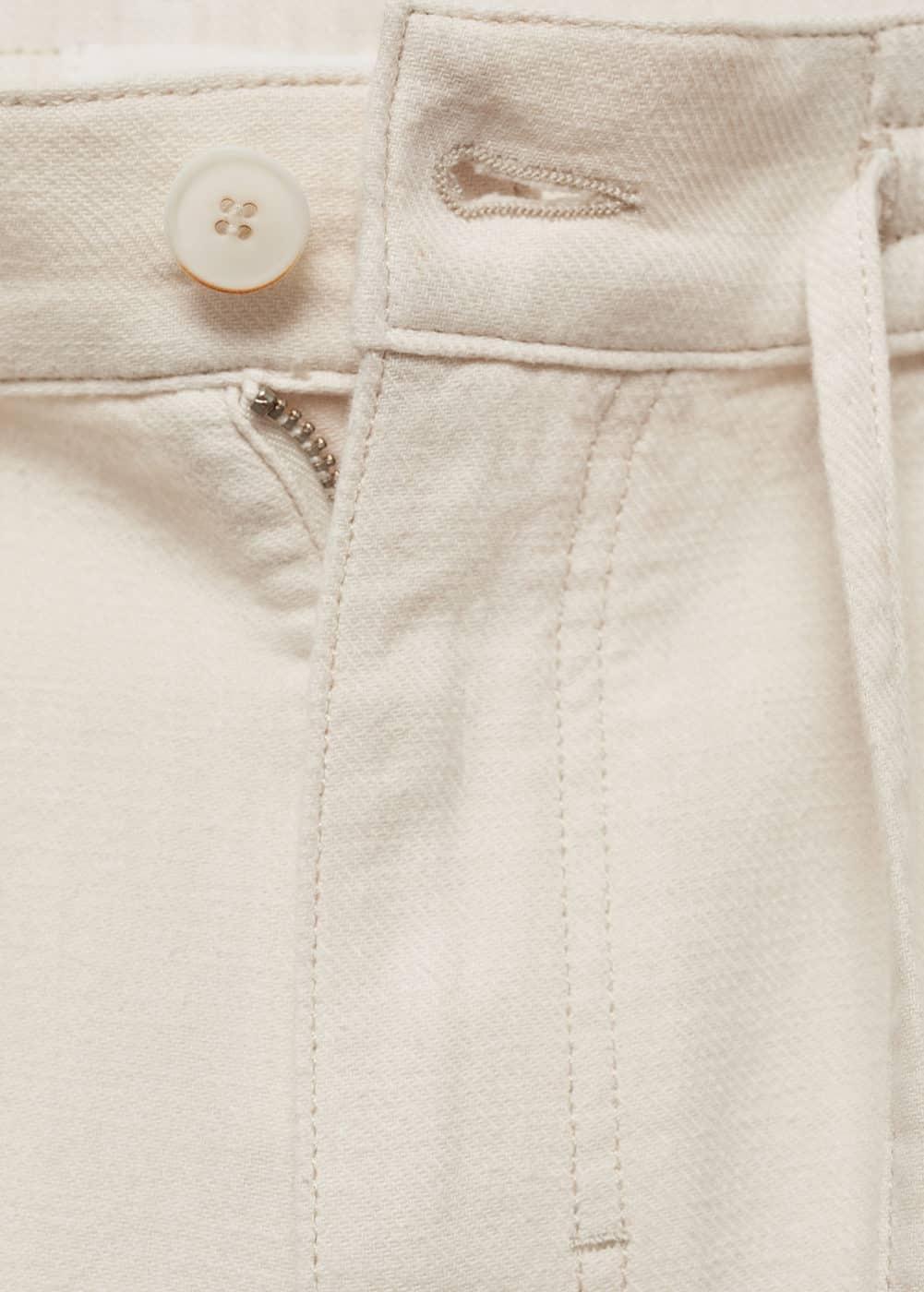 MANGO MAN - Cotton shorts with drawstring off whiteMen Product Image