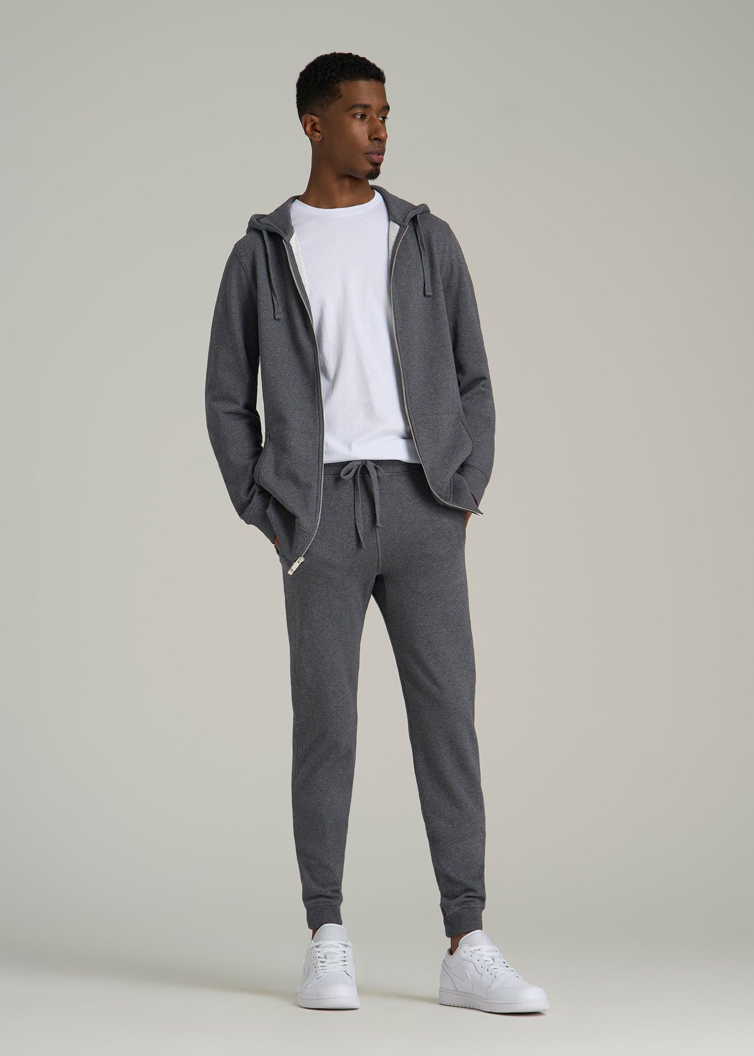 Wearever 2.0 French Terry Joggers for Tall Men in Charcoal Mix Male Product Image