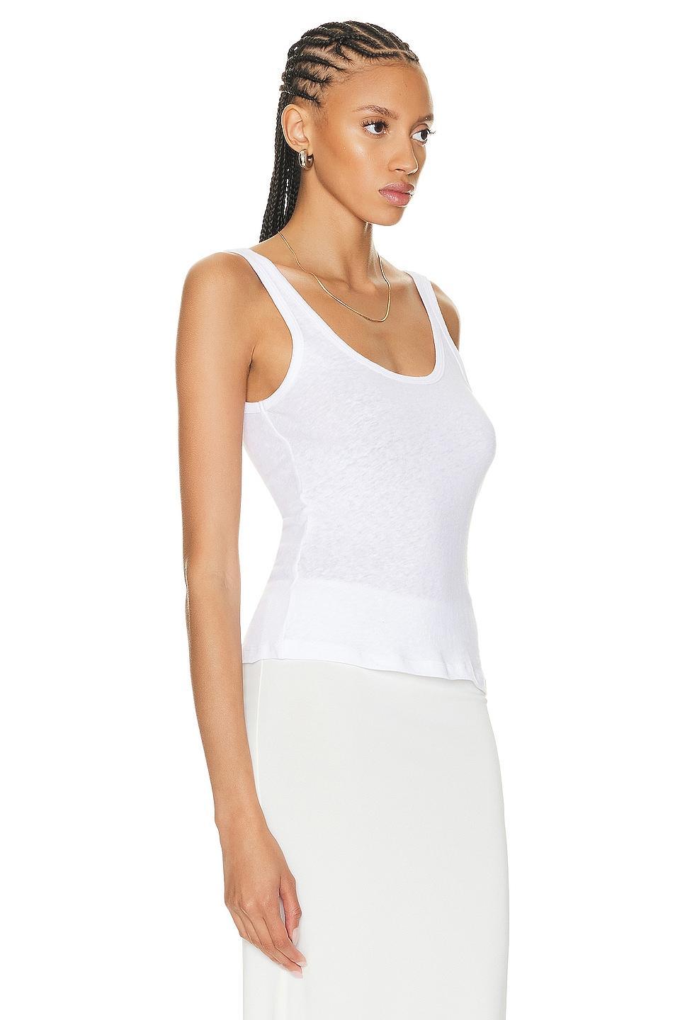 LESET Laura Scoop Neck Tank Top in Black Product Image