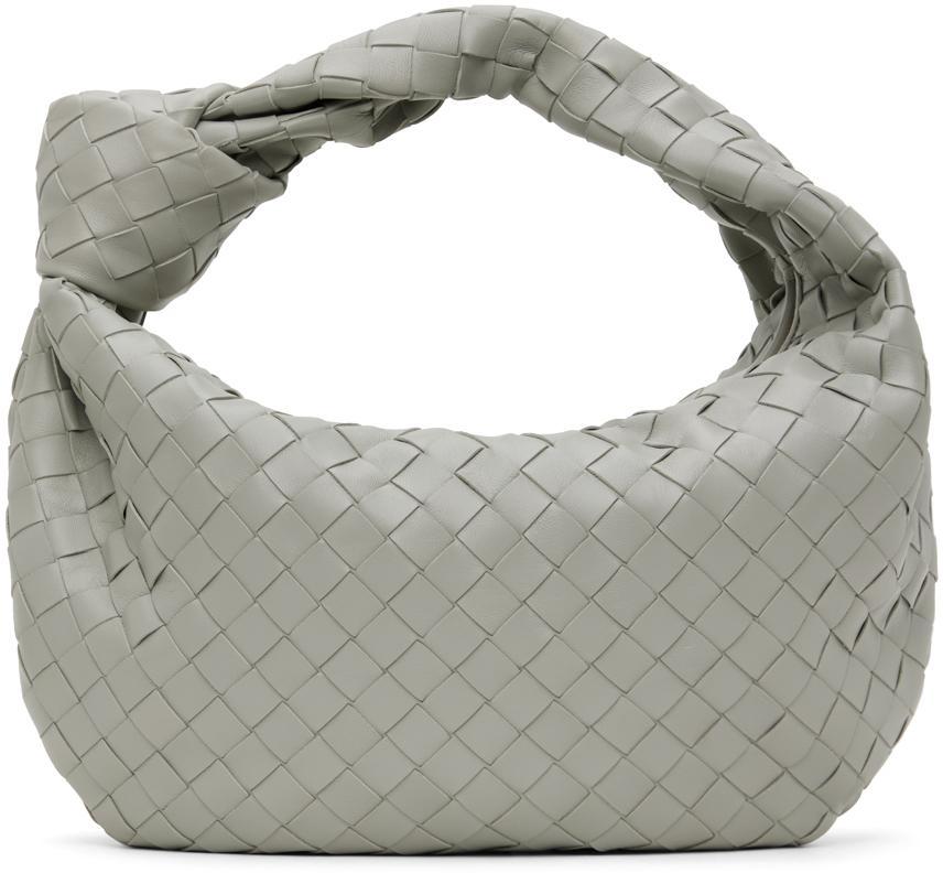 BOTTEGA VENETA Gray Teen Jodie Shoulder Bag In 1556 Agate Grey Gold Product Image