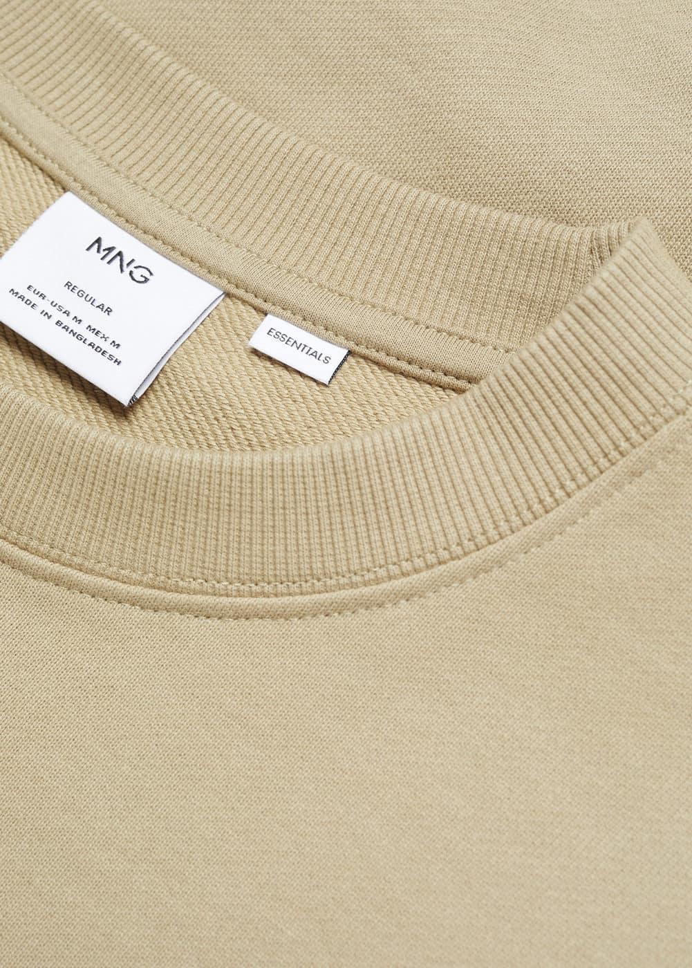 MANGO MAN - 100% cotton basic sweatshirt sandMen Product Image