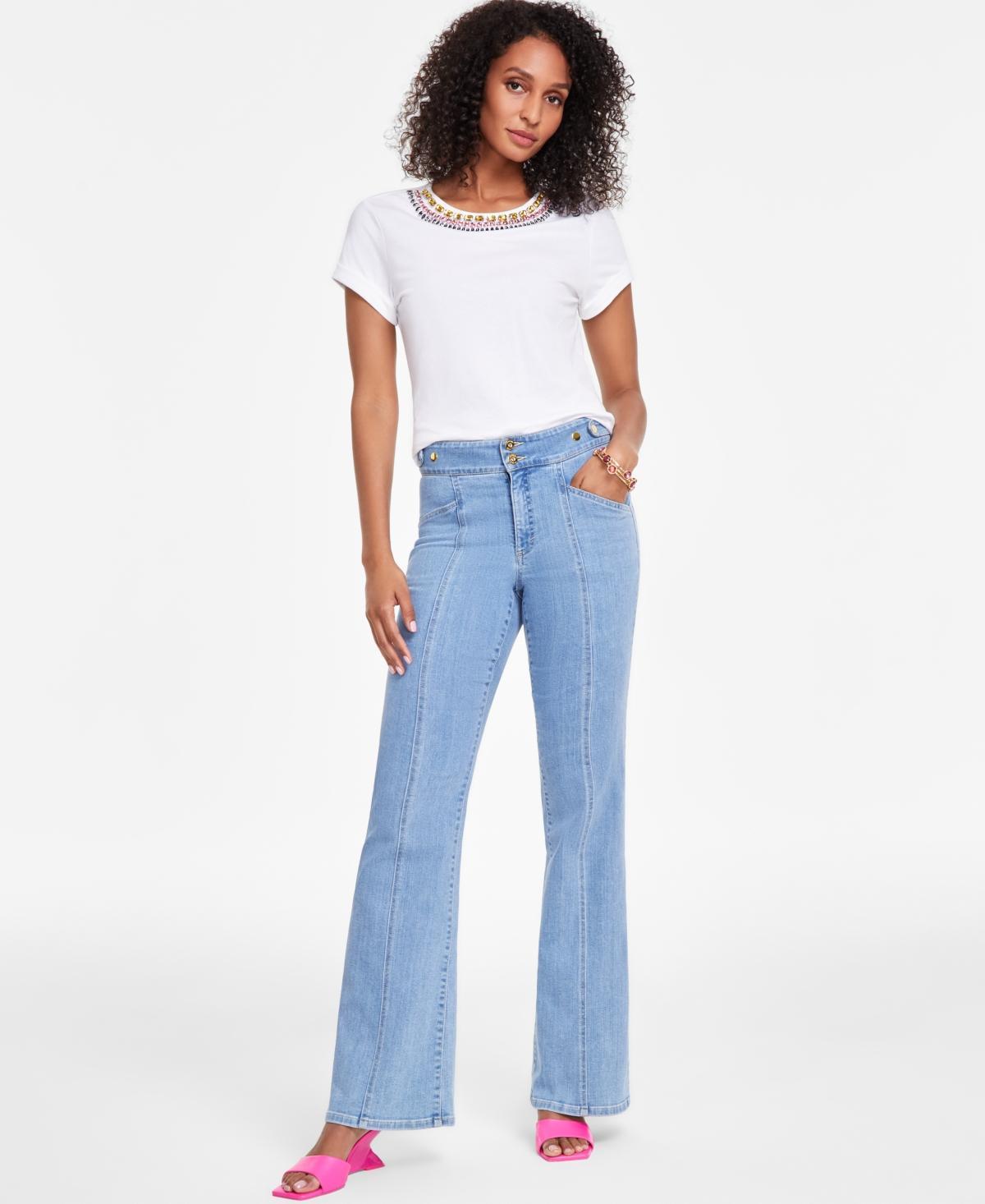 Women's High-Rise Flared Jeans, Created for Macy's Product Image