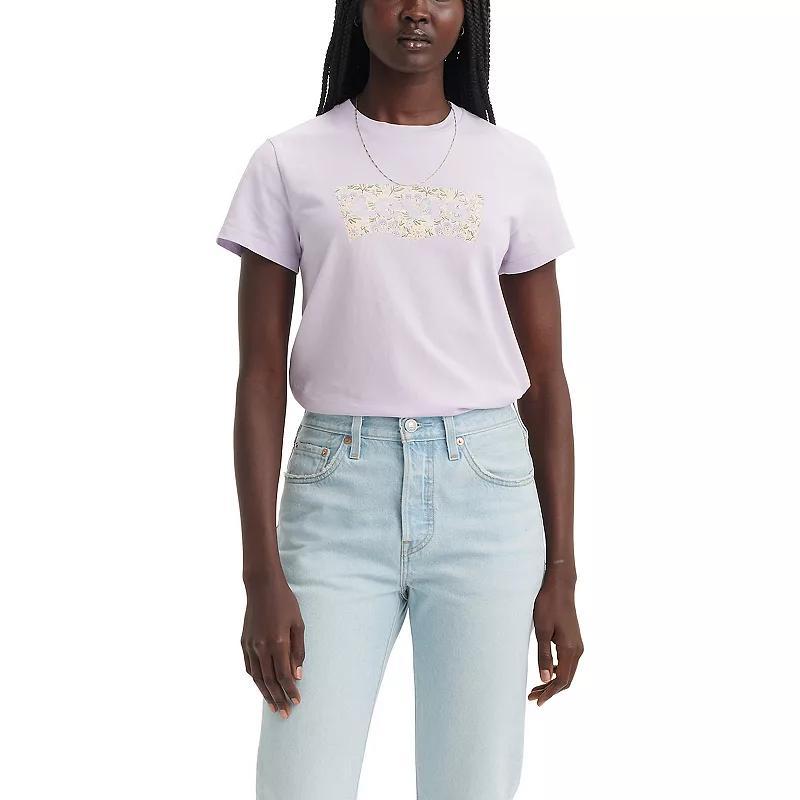 Levis Womens Perfect Graphic Logo Cotton T-shirt Product Image