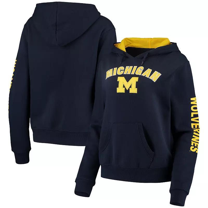 Womens Colosseum Michigan Wolverines Loud and Proud Pullover Hoodie Blue Product Image