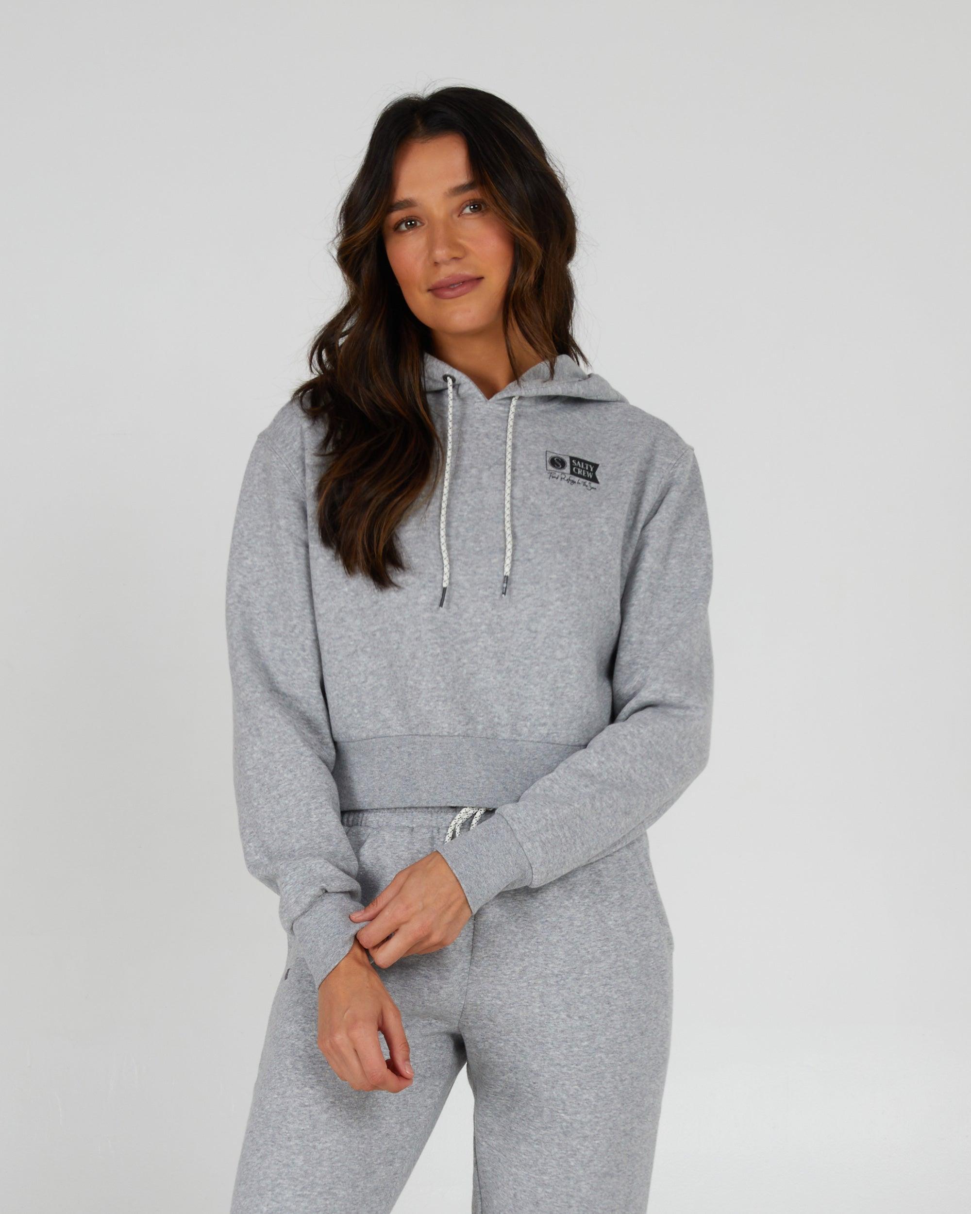 Alpha Athletic Heather Crop Hoody Female Product Image