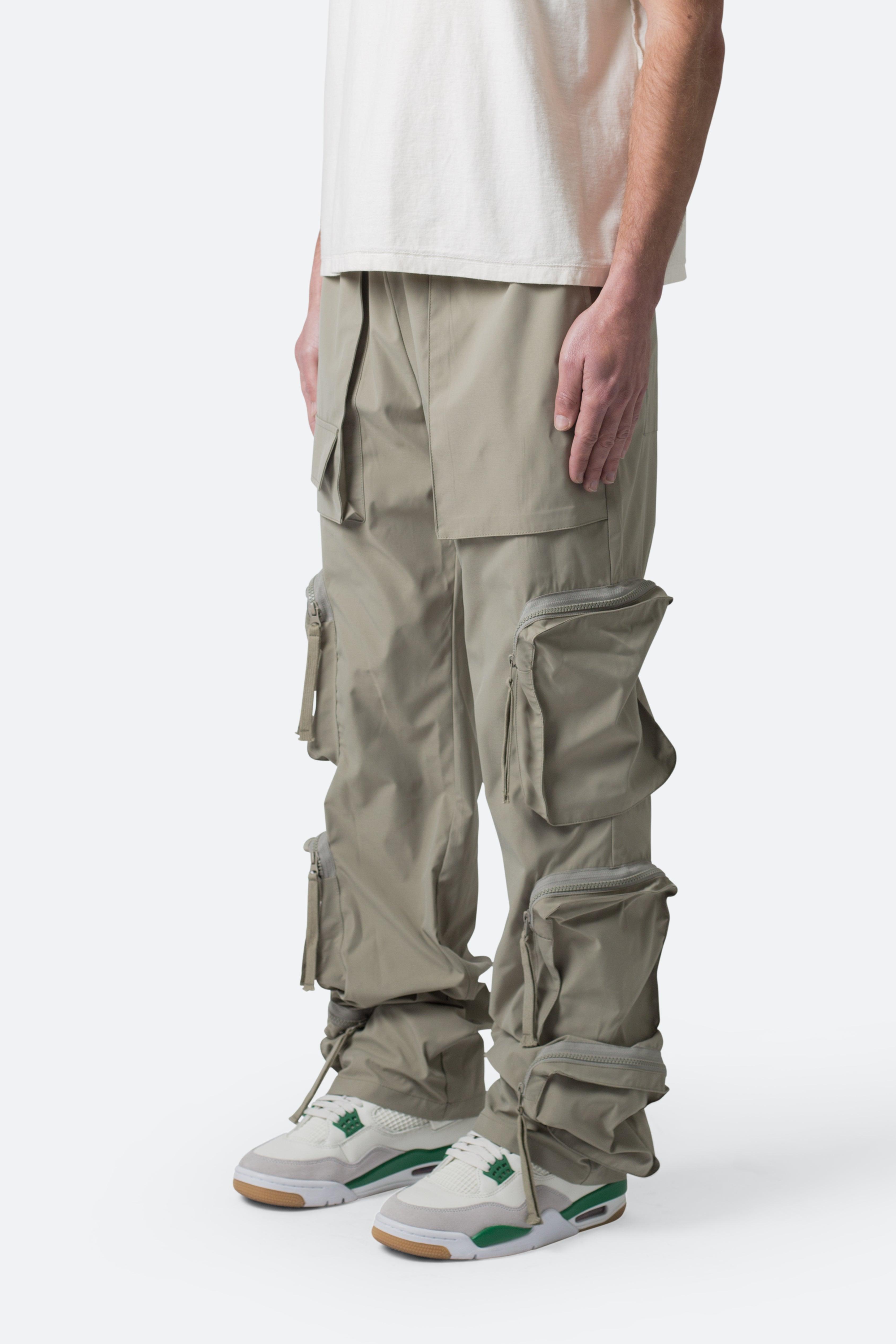 Multi Pocket Drawcord Pants - Olive Product Image