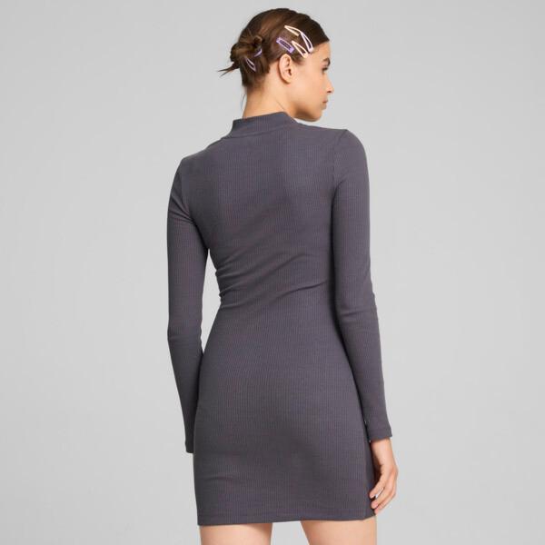 PUMA CLASSICS Women's Ribbed Dress in Galactic Grey Product Image