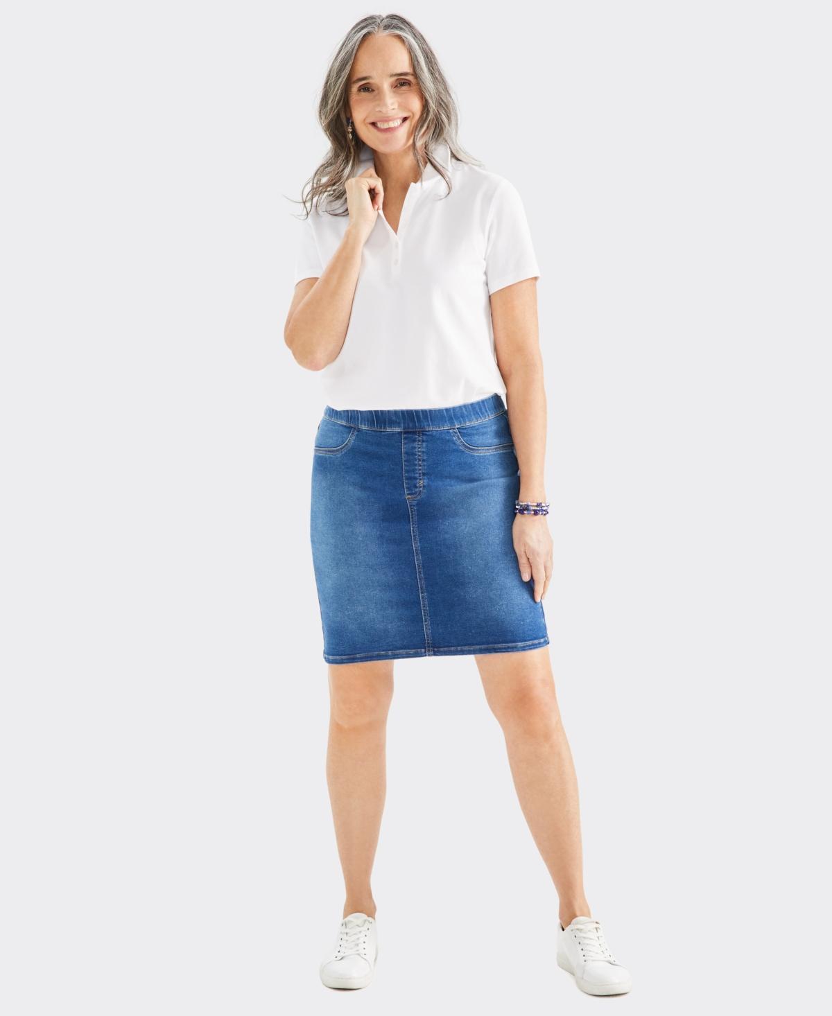 Style & Co Womens Denim Stretch Pull-On Skirt, Created for Macys Product Image