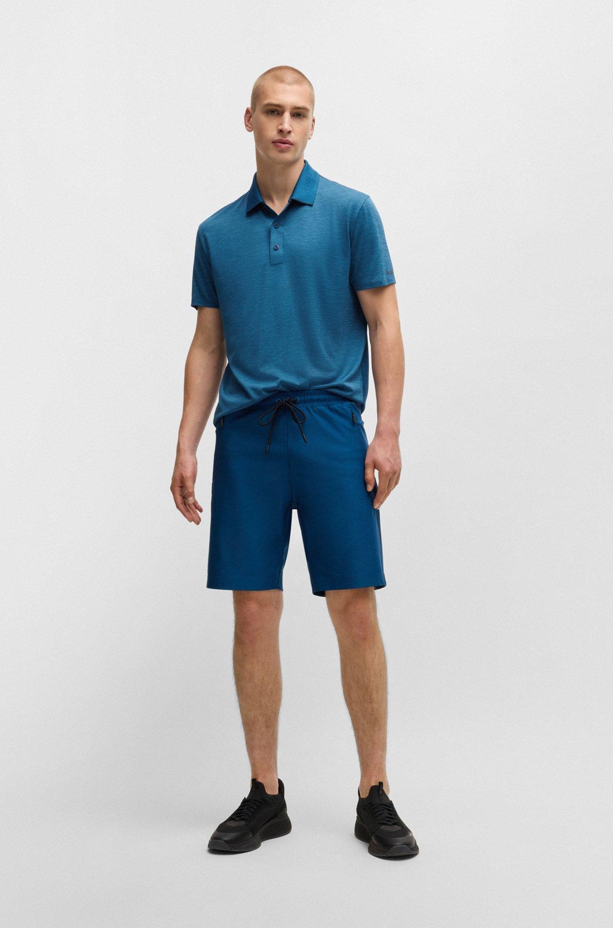 Quick-dry stretch-jersey polo shirt with logo detail Product Image