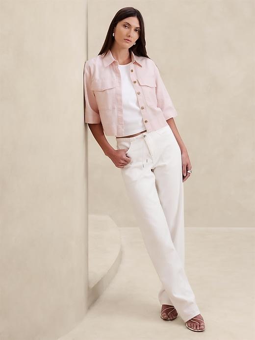 Hemp-Cotton Cropped Shirt Product Image