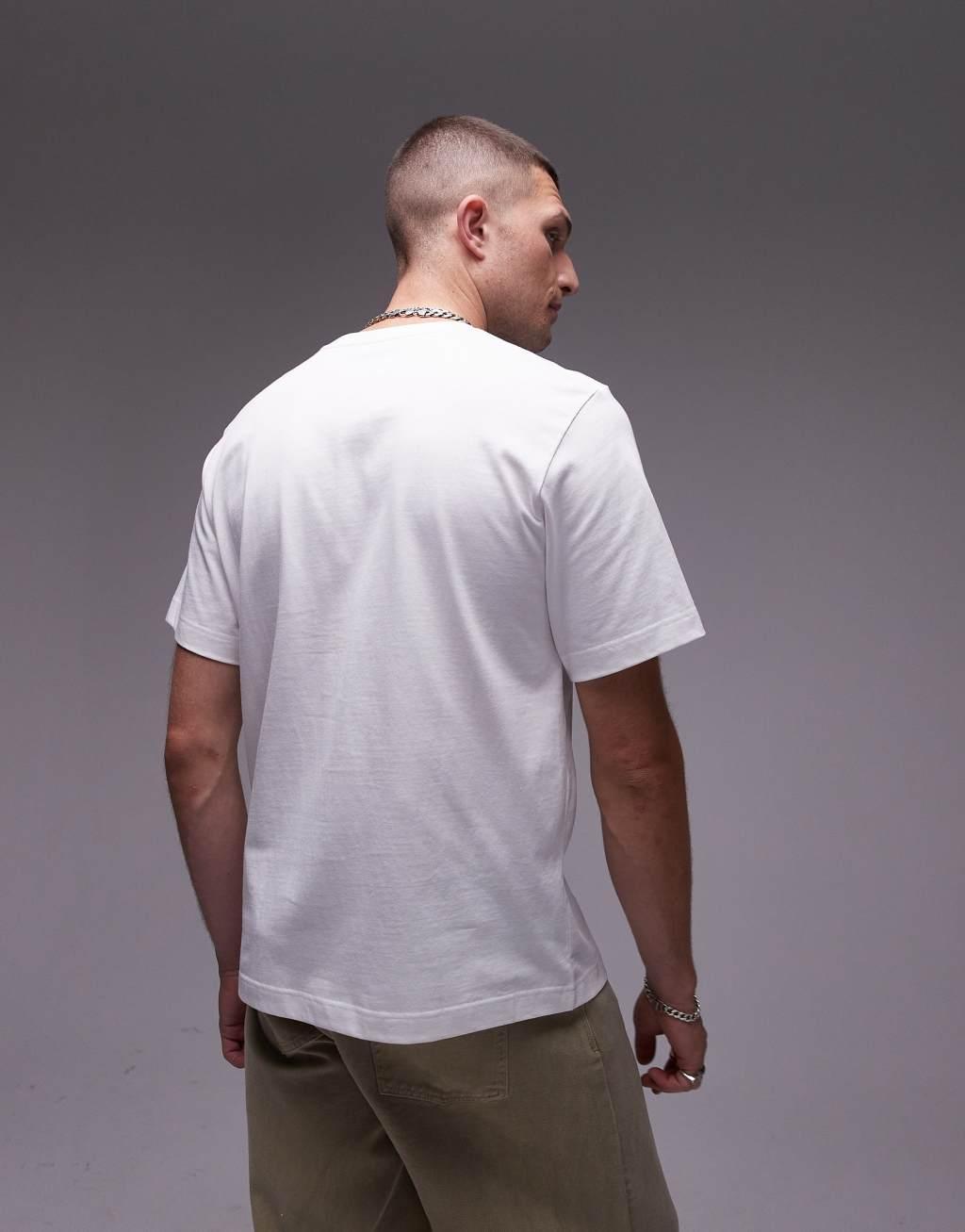 ARKET heavy weight jersey T-shirt in white Product Image