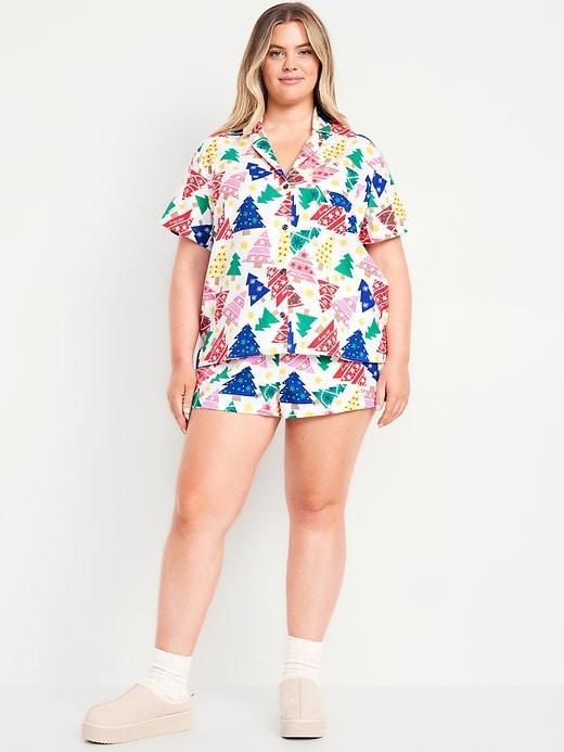 Printed Flannel Pajama Set Product Image