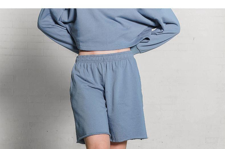 Elastic Waist Plain Shorts Product Image