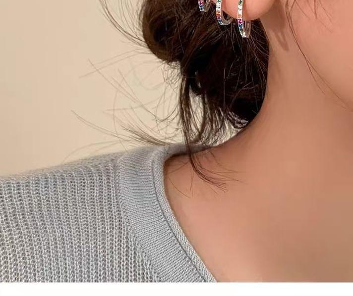 Rhinestone Huggie Earring Product Image