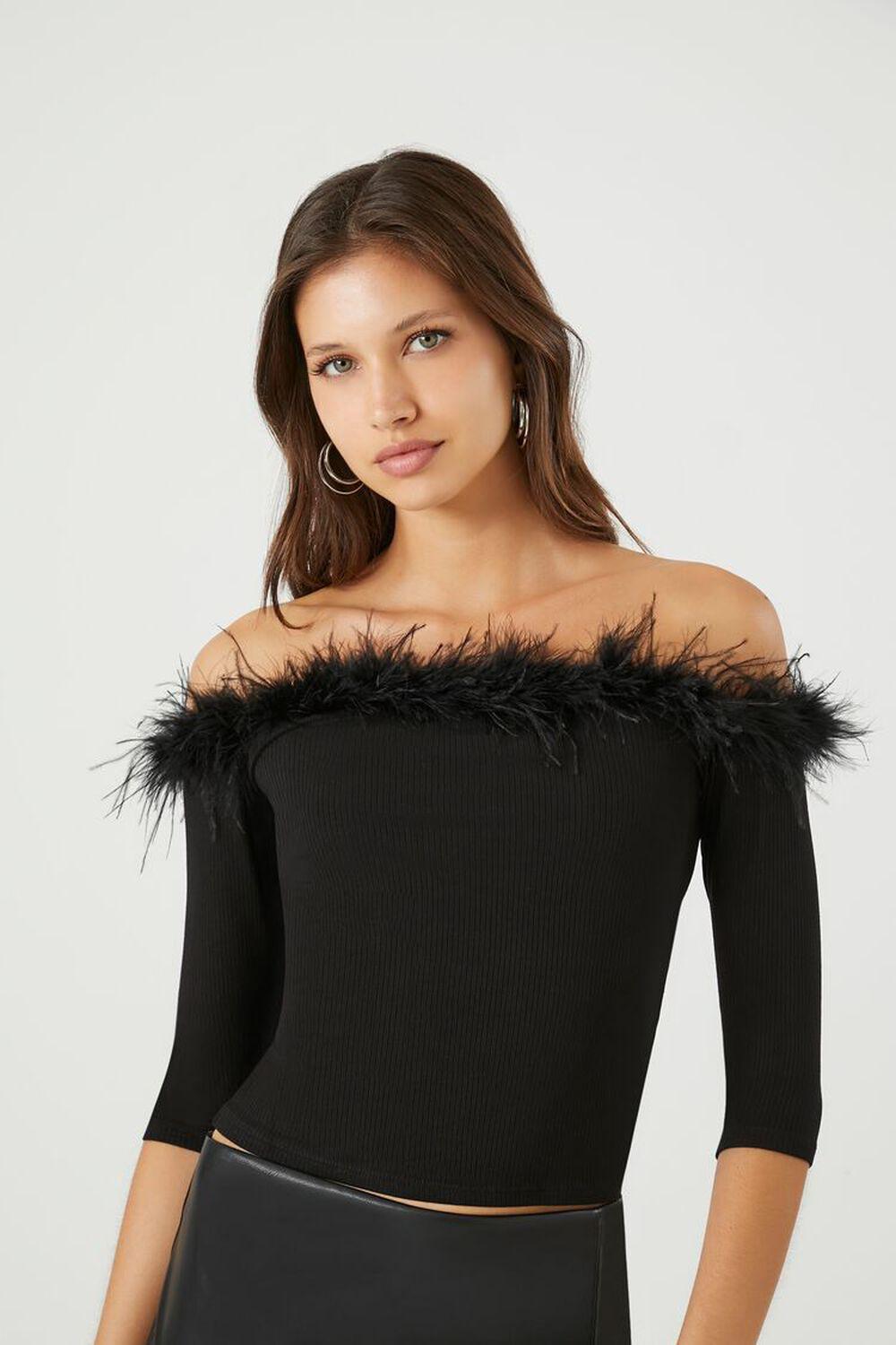 Feather Off-the-Shoulder Top | Forever 21 product image